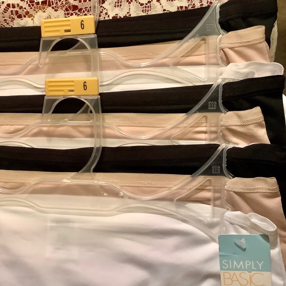 Simply Basic Panty lot of 9 black nude white NEW size 6 - Picture 2 of 6